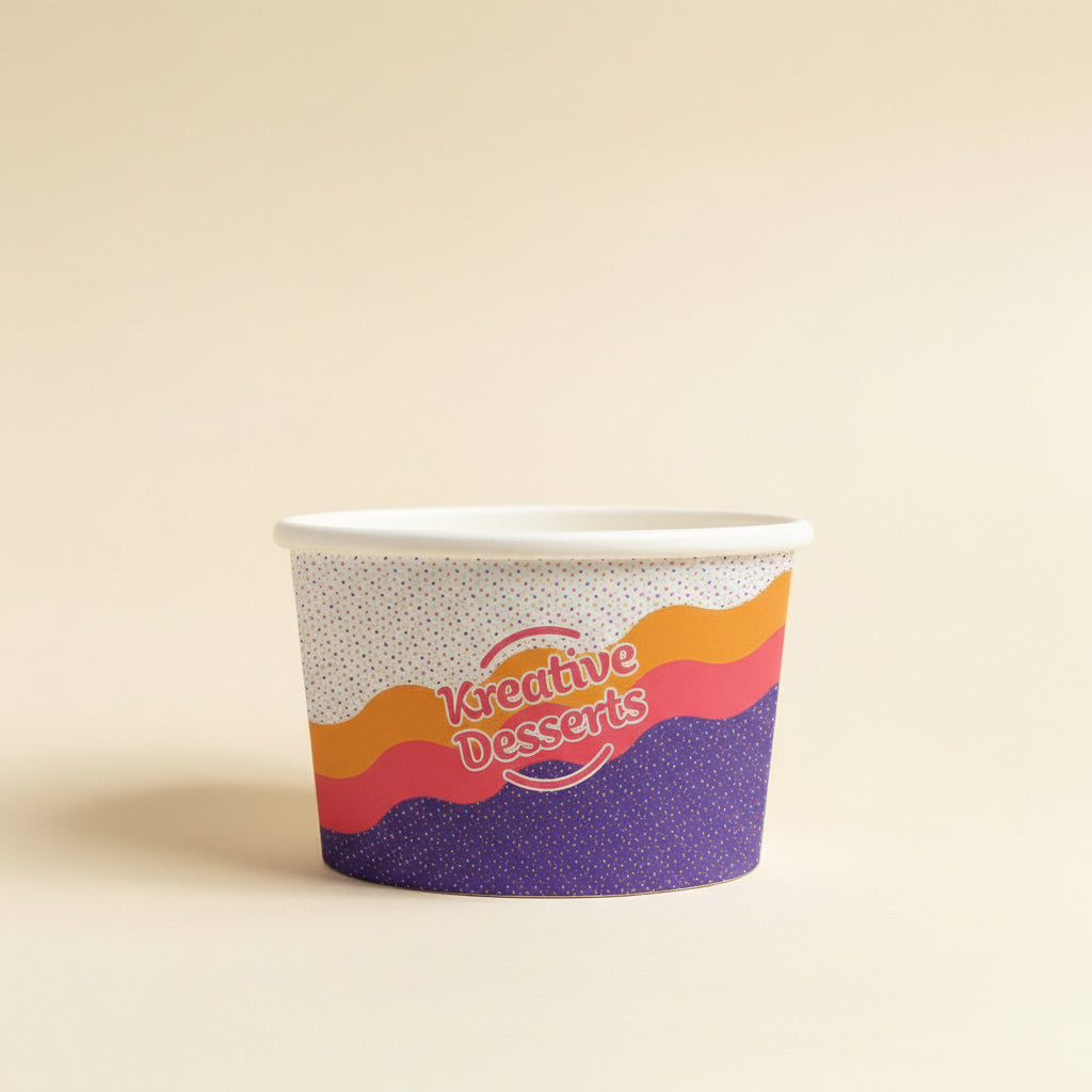 Custom Printed Ice Cream Compostable Cups-1
